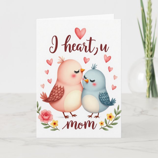 Heartfelt Birds Mothers Card (Front)