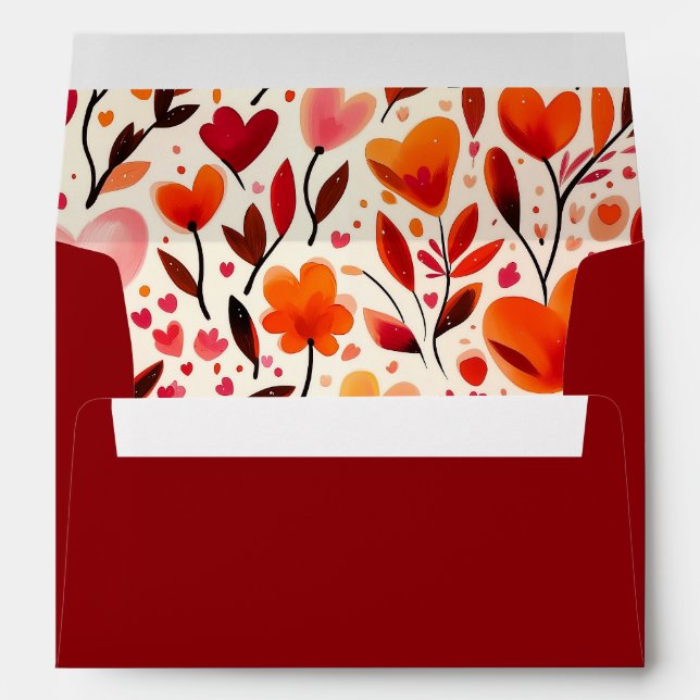 Heartfelt Blooms Wedding Envelope (Back (Bottom))