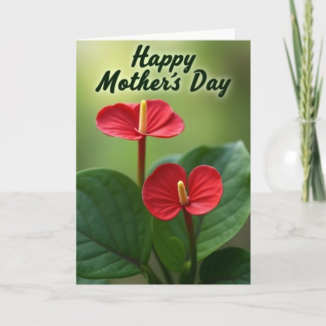 Heartfelt Botanical Mothers Day Card (Front)