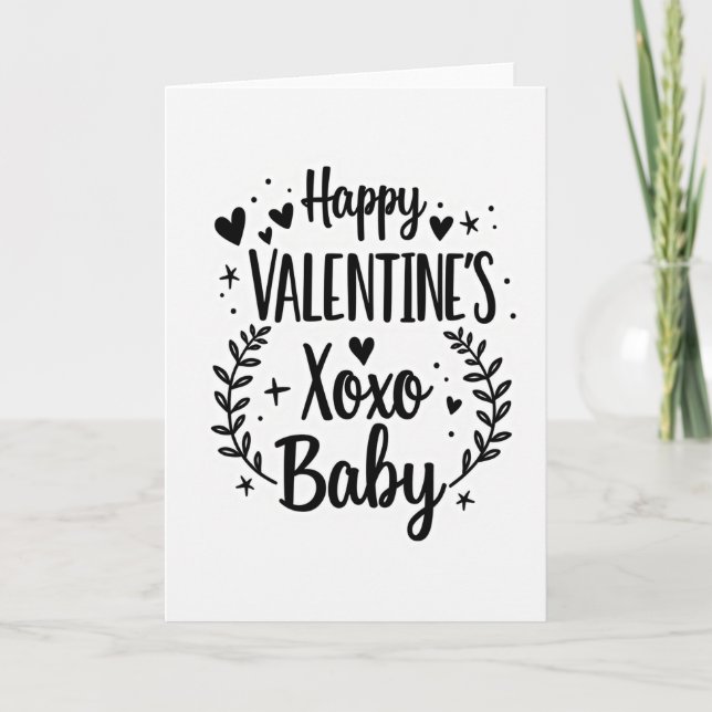 Heartfelt Botanical Valentines Card (Front)