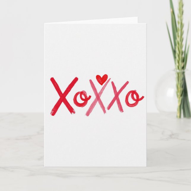 Heartfelt Brushstroke Xoxoxo Card (Front)