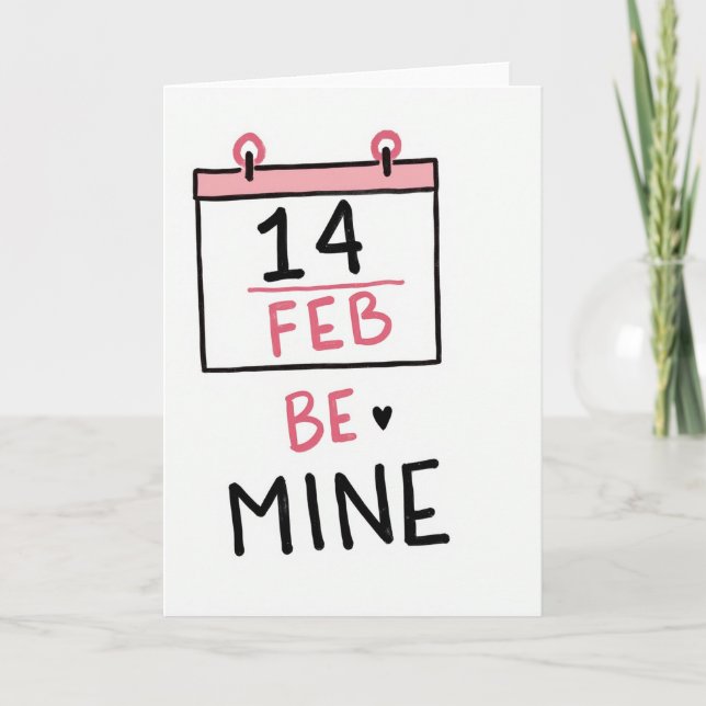 Heartfelt Calendar Love Card (Front)