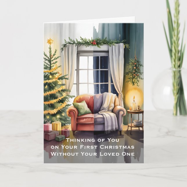 Heartfelt Christmas Scene With Winter Contrast Card (Front)