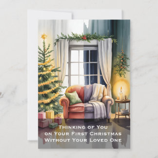 Heartfelt Christmas Scene With Winter Contrast Holiday Card