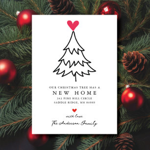 Heartfelt Christmas Tree New Home Moving Announcement