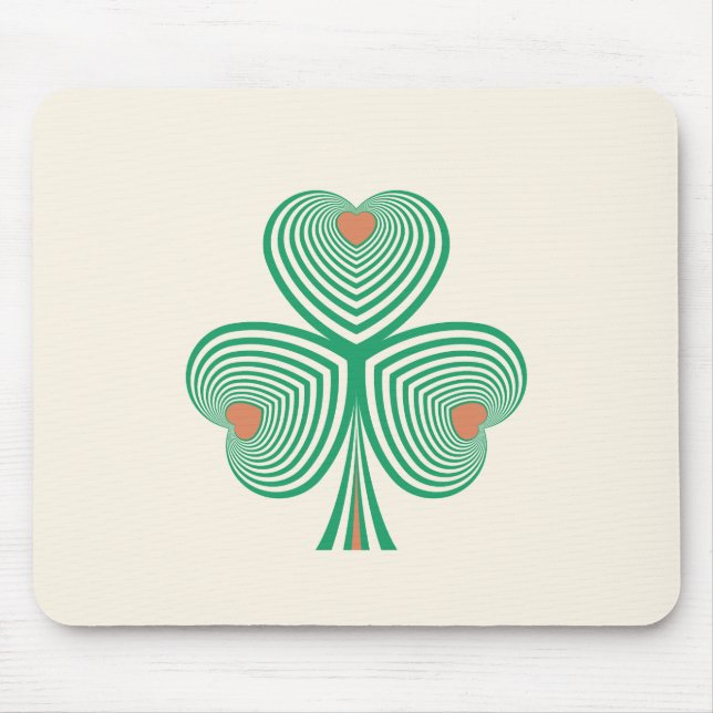 Heartfelt Clover Mouse Pad (Front)