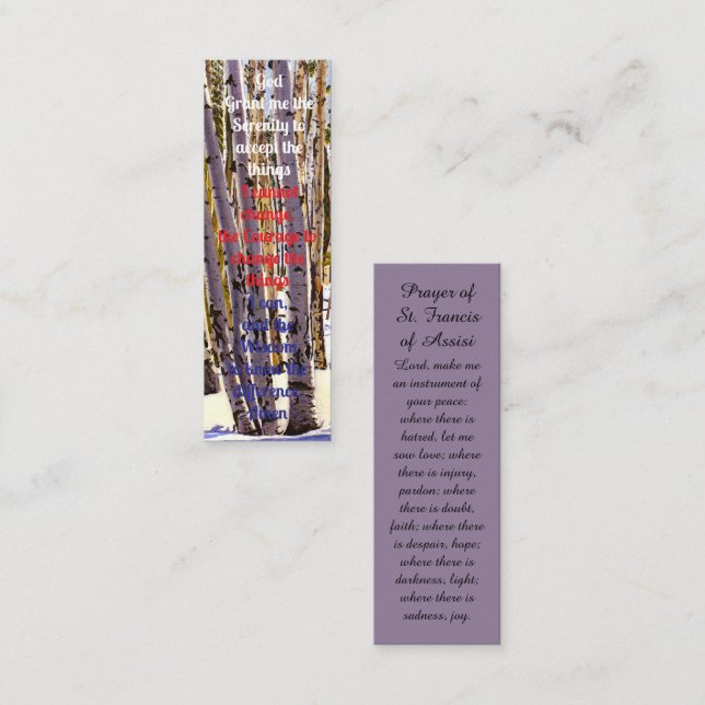 Heartfelt Condolences Book Mark Prayer Card (Front/Back)