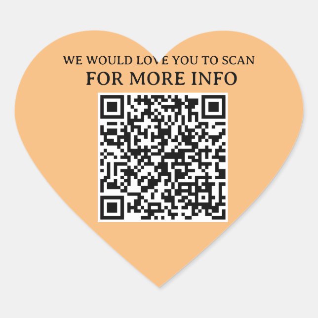 Heartfelt Connect: Business QR Code Sticker (Front)