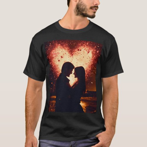 Heartfelt Connection Couples Pose T_Shirt 