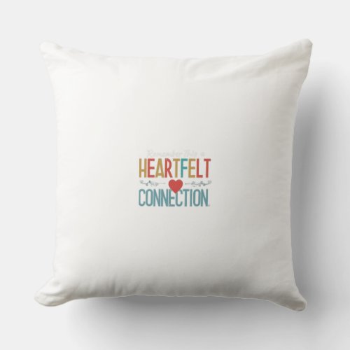 Heartfelt connection  throw pillow