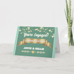 Heartfelt Custom Engagement Card