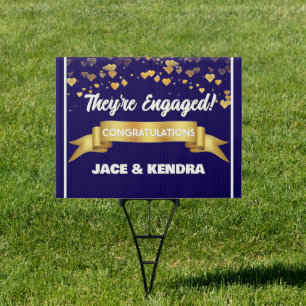 Heartfelt Custom Engagement Party  Sign