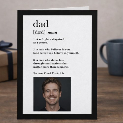 Heartfelt Dad Definition and Photo Father’s Day  Card