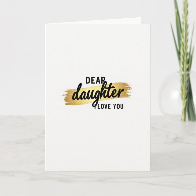 Heartfelt Daughter Gold Script Card (Front)