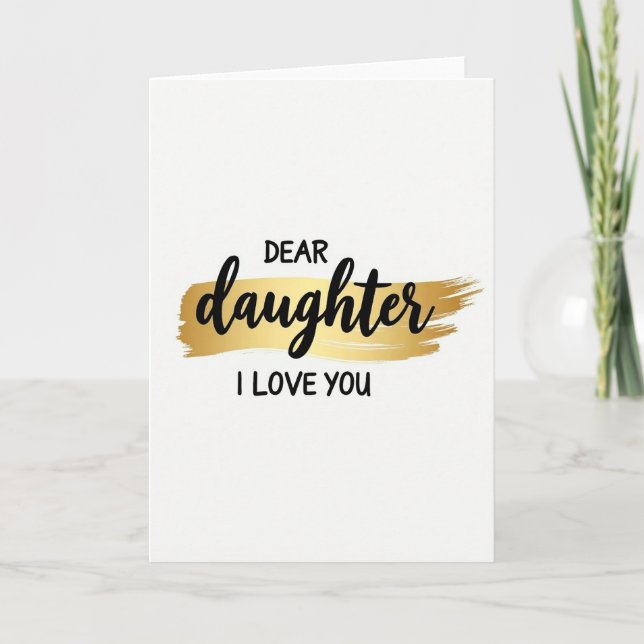 Heartfelt Daughter Love Card (Front)