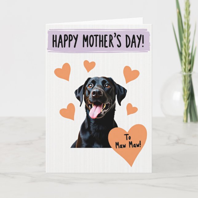 Heartfelt Dog Mom Day Card (Front)