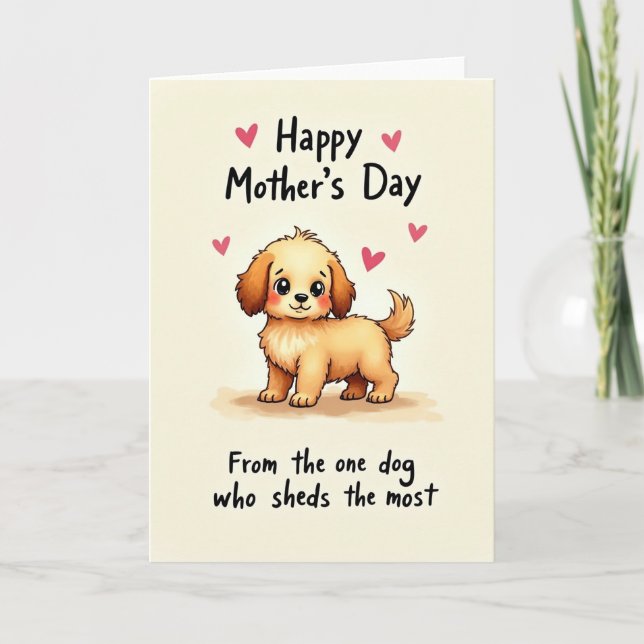 Heartfelt Dog Mothers Day Card (Front)