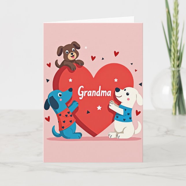 Heartfelt Dogs Grandma Card (Front)