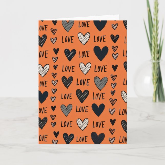 Heartfelt Doodle Love Card (Front)