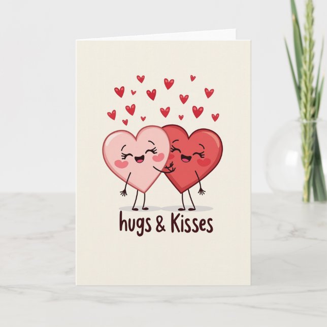 Heartfelt Embrace Love Card (Front)