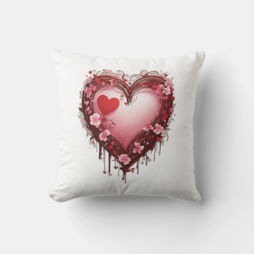 Heartfelt Embrace Unique Double_Sided Printed Val Throw Pillow