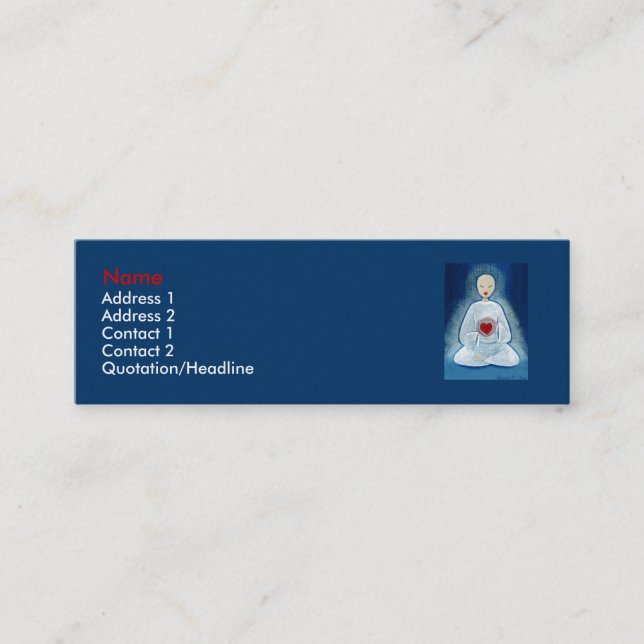 "Heartfelt Enlightenment" Mini Business Card (Front)