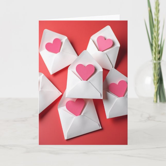 Heartfelt Envelope Hearts Card (Front)