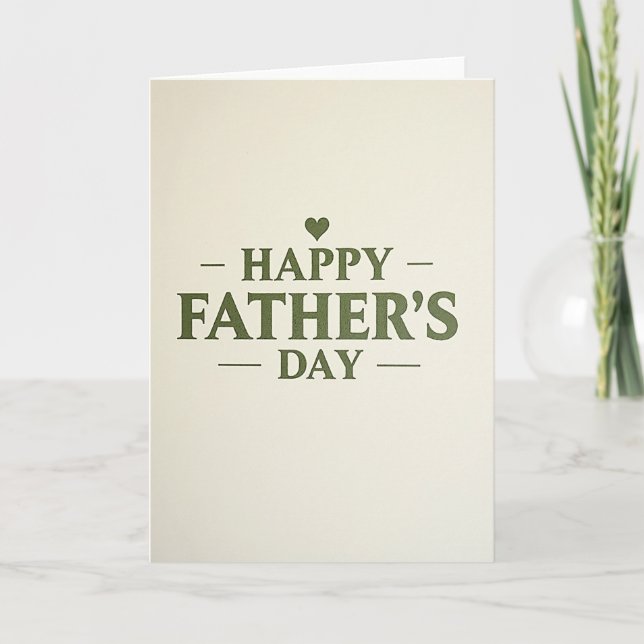 Heartfelt Fathers Day Lines Card (Front)