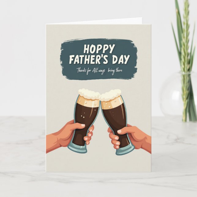 Heartfelt Fathers Day Toast Card (Front)