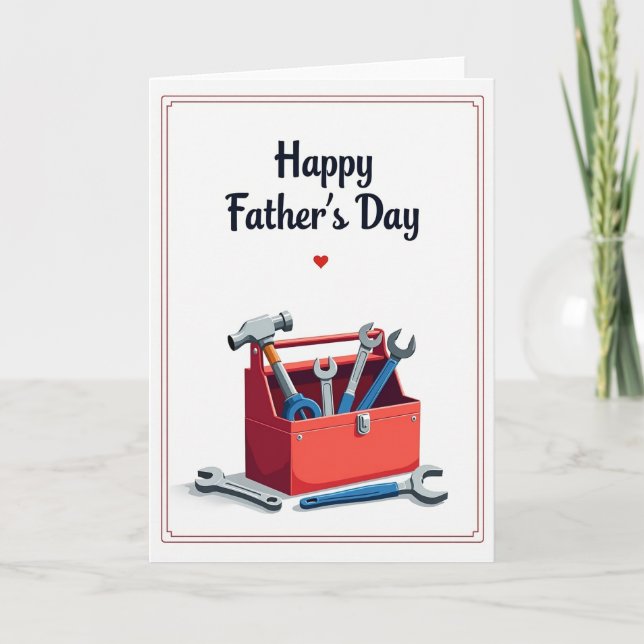 Heartfelt Fathers Day Toolbox Card (Front)