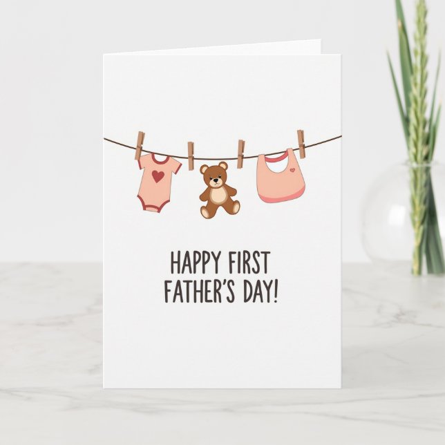Heartfelt First Fathers Day Card (Front)