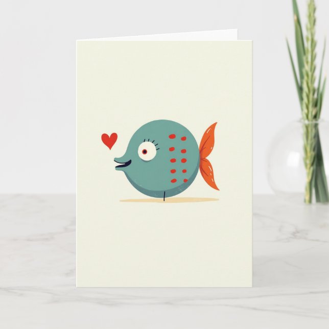 Heartfelt Fish Graphic Card (Front)