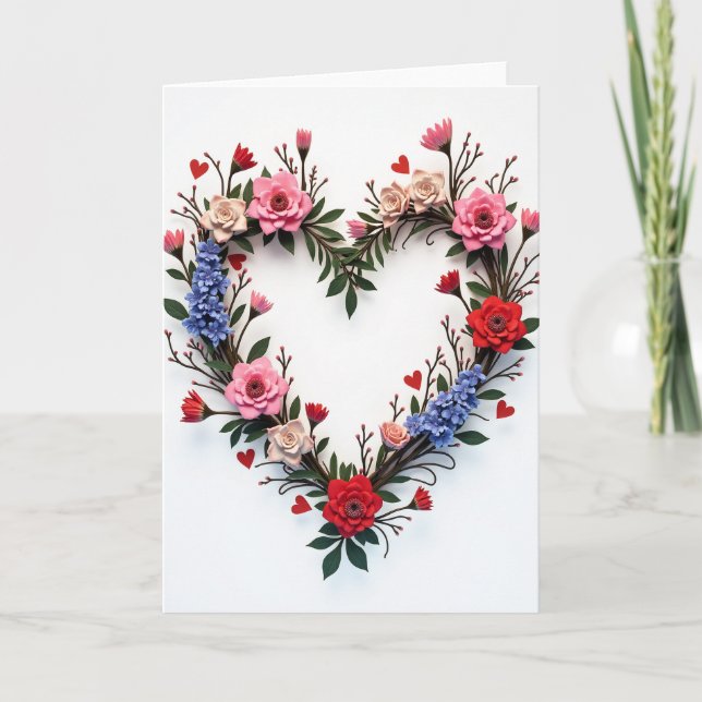 Heartfelt Floral Art Card (Front)