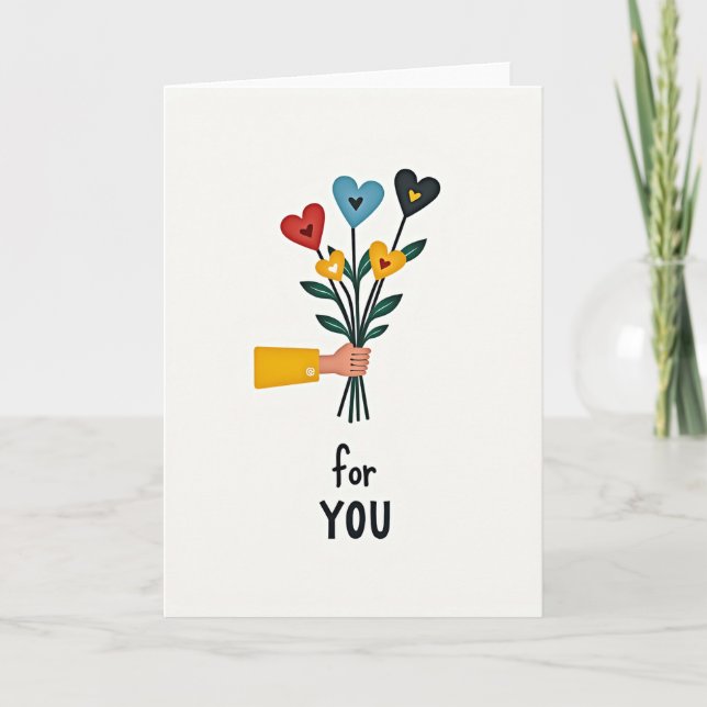 Heartfelt Floral For You Card (Front)