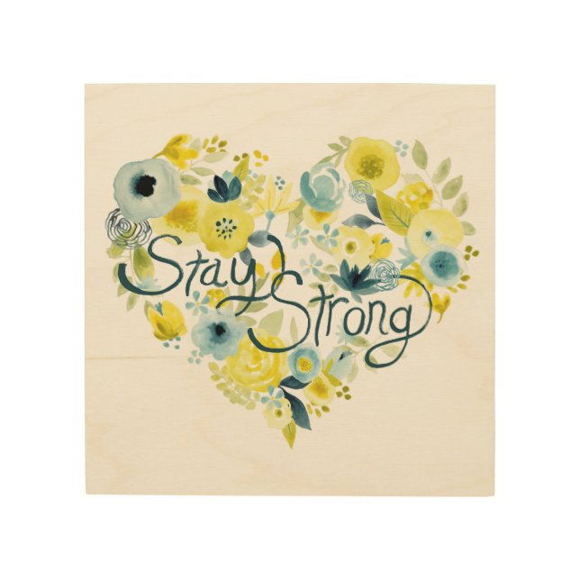 Heartfelt Floral I Wood Wall Decor (Front)