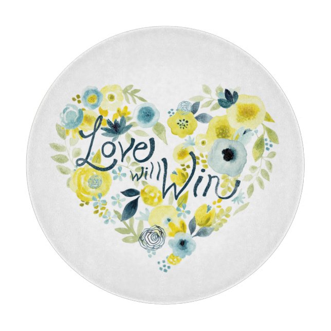 Heartfelt Floral II Cutting Board (Front)