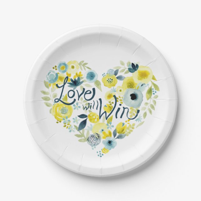 Heartfelt Floral II Paper Plates (Front)