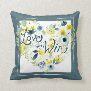 Heartfelt Floral II Throw Pillow