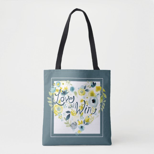 Heartfelt Floral II Tote Bag (Front)