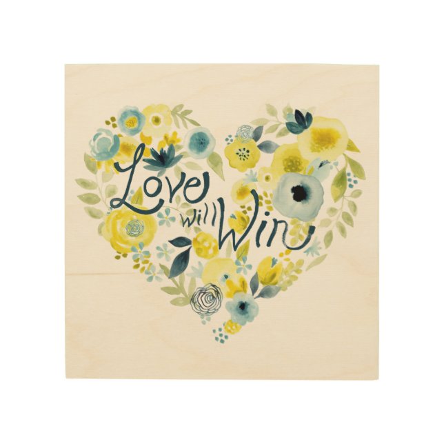 Heartfelt Floral II Wood Wall Decor (Front)