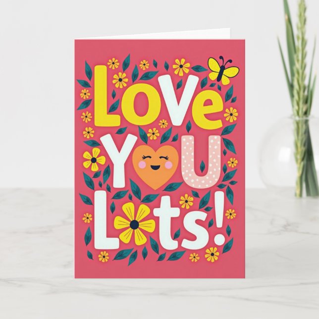 Heartfelt Floral Love Card (Front)