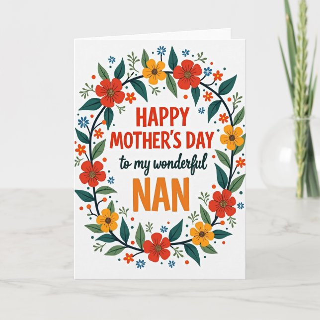 Heartfelt Floral Mothers Card (Front)