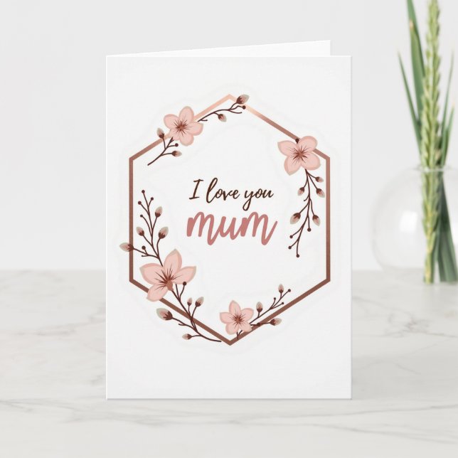 Heartfelt Floral Mum Card (Front)