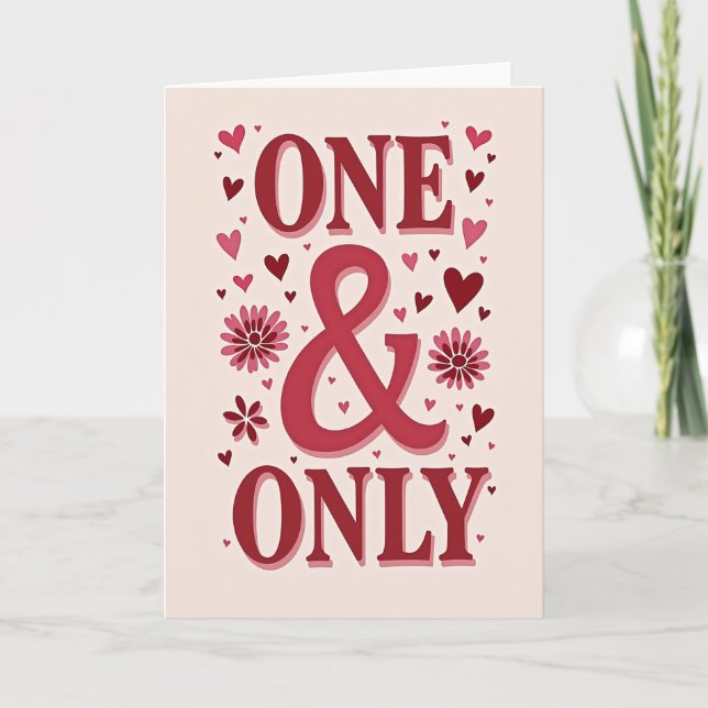 Heartfelt Floral One Only Card (Front)