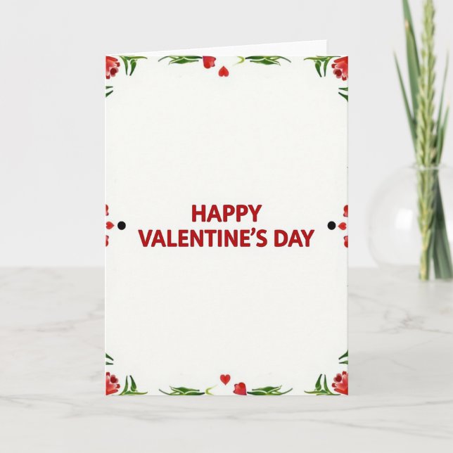 Heartfelt Floral Valentines Card (Front)