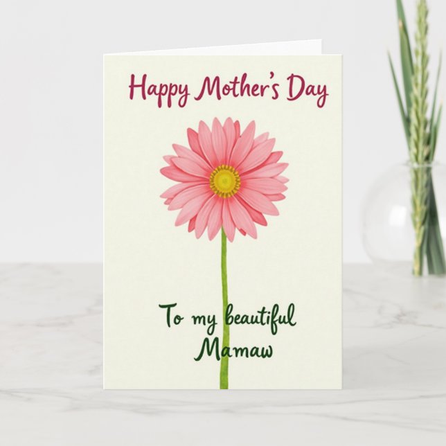 Heartfelt Floral Wishes Card (Front)