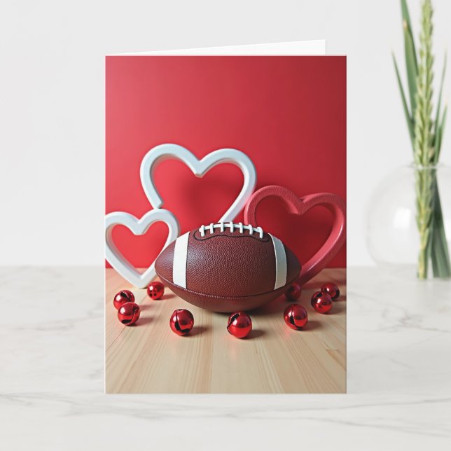 Heartfelt Football Love Card (Front)