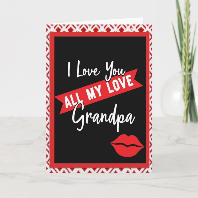 Heartfelt Geometric Grandpa Card (Front)