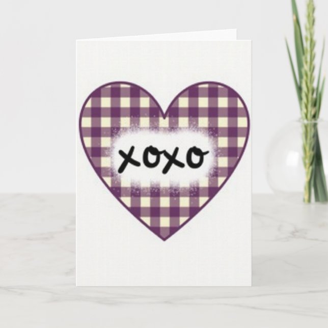 Heartfelt Gingham Love Card (Front)