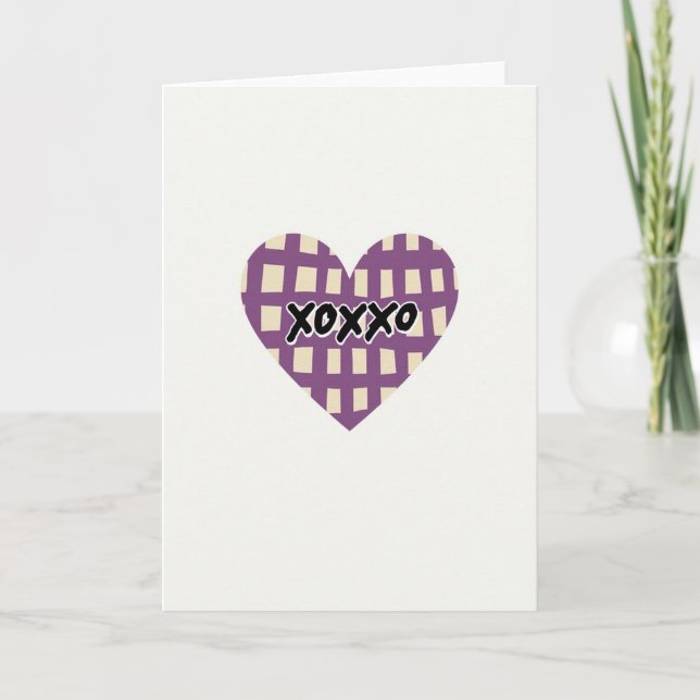 Heartfelt Gingham Xoxoxo Card (Front)
